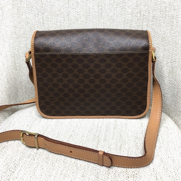 Authentic Celine brown crossbody bag Macadam pattern - Picture 9 of 16